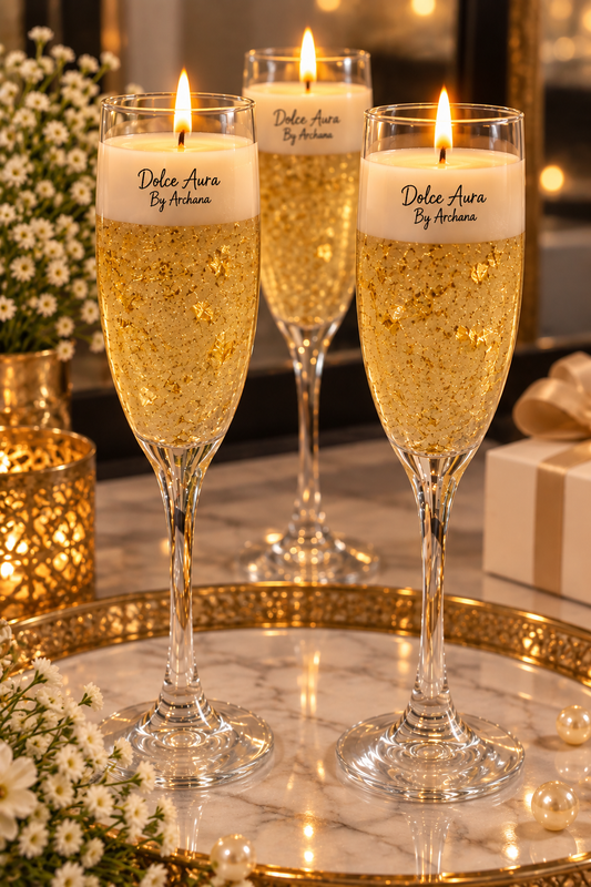 Champagne Glass Candle-Set of 1