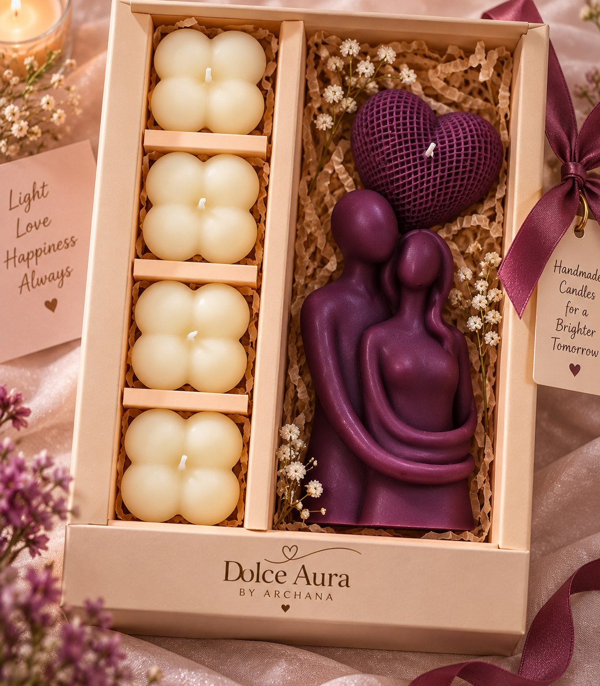 Premium Love & Bloom Candle Gift Box