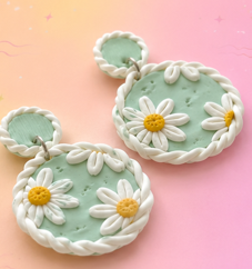 Daisy Bloom Polymer Clay Earrings
