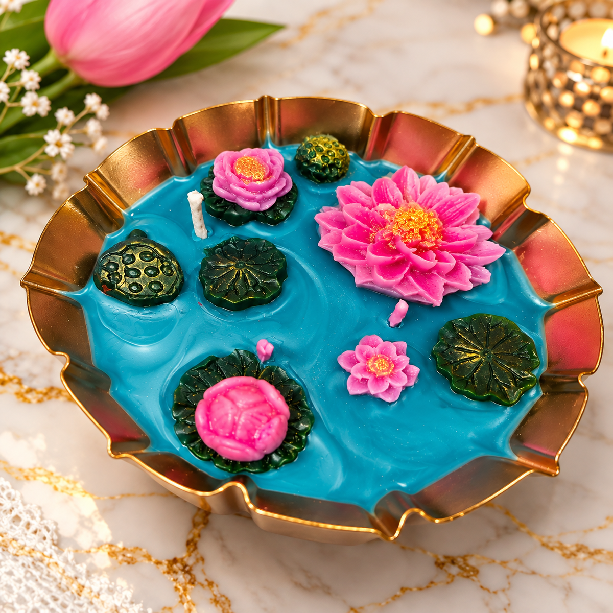 Lotus Bloom Pond Candle