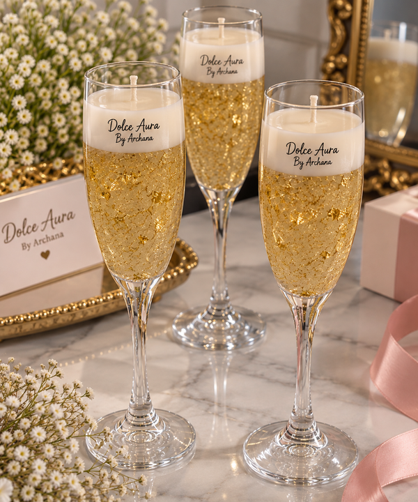 Champagne Glass Candle-Set of 1