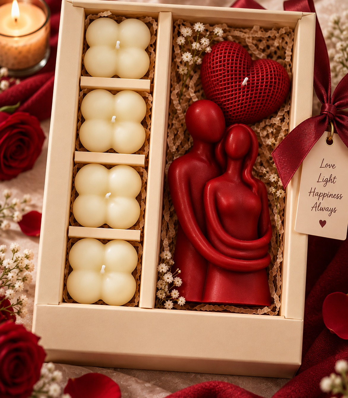 Premium Love & Bloom Candle Gift Box