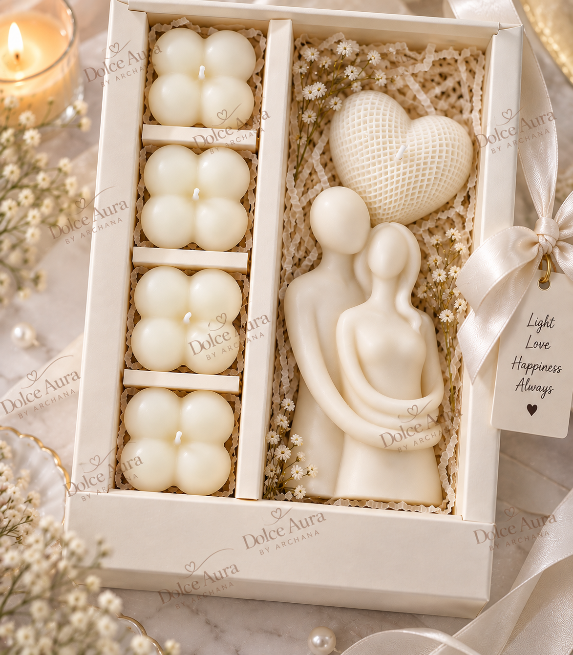 Premium Love & Bloom Candle Gift Box