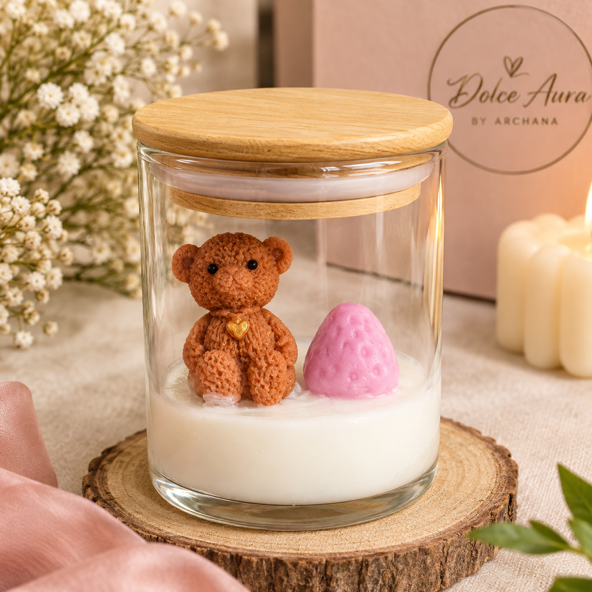 Teddy Bear Love Jar Candle