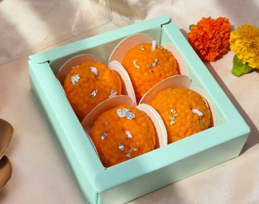 Laddu Candle Gift Box – 4 Cavity